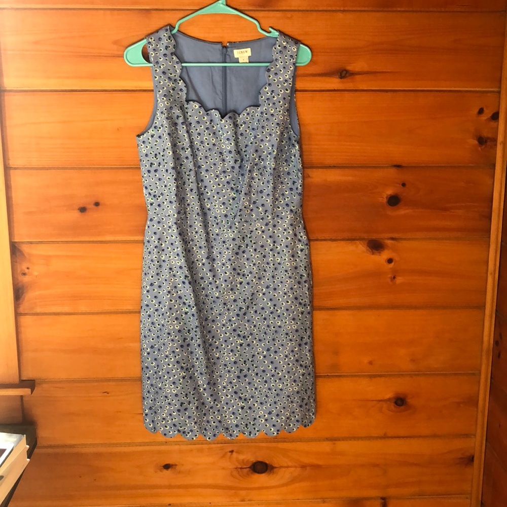 J crew scalloped dress